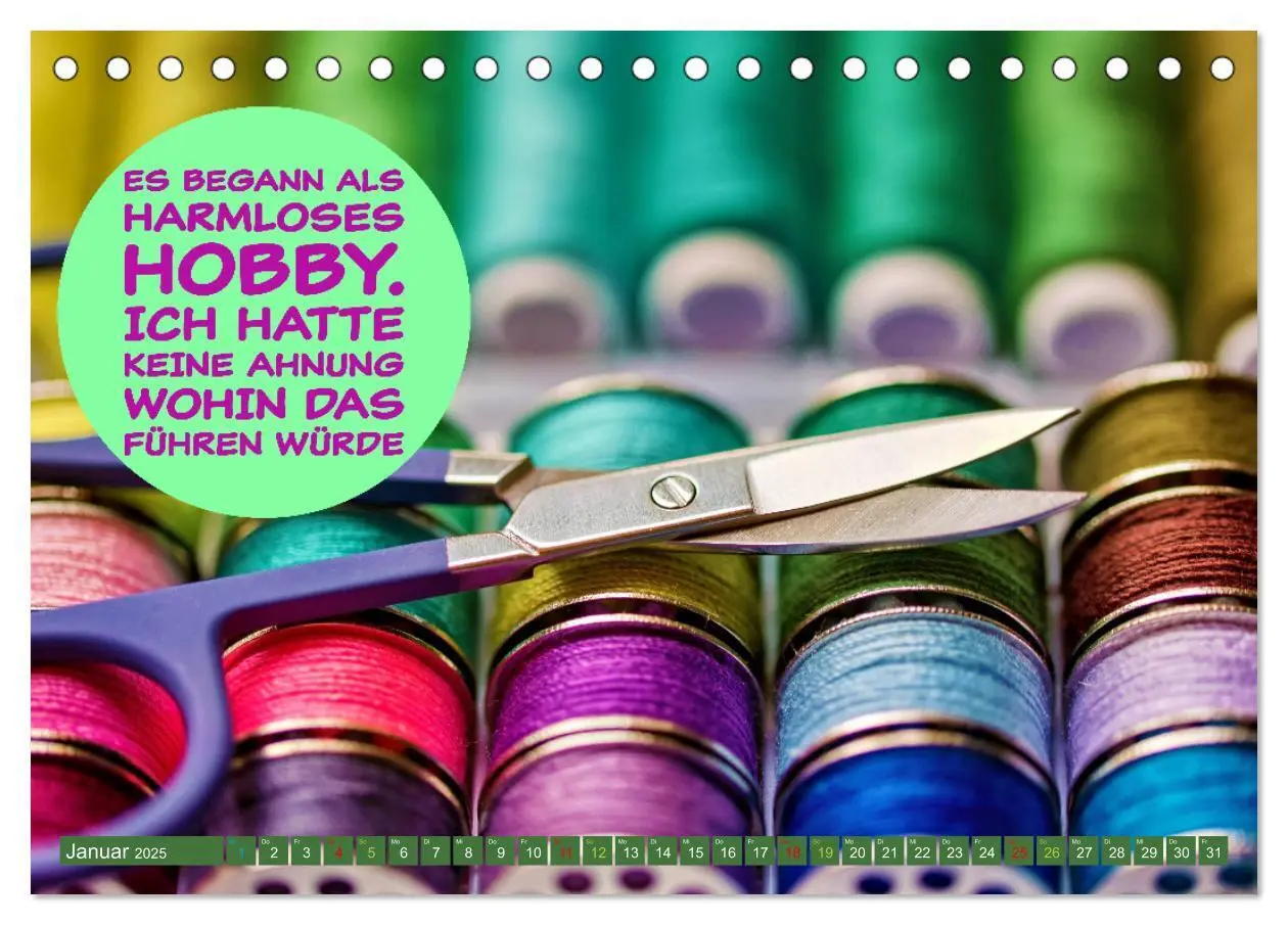 Bild: 9783457148693 | Nadel und Faden - Nähen mit coolen Sprüchen (Tischkalender 2025 DIN...