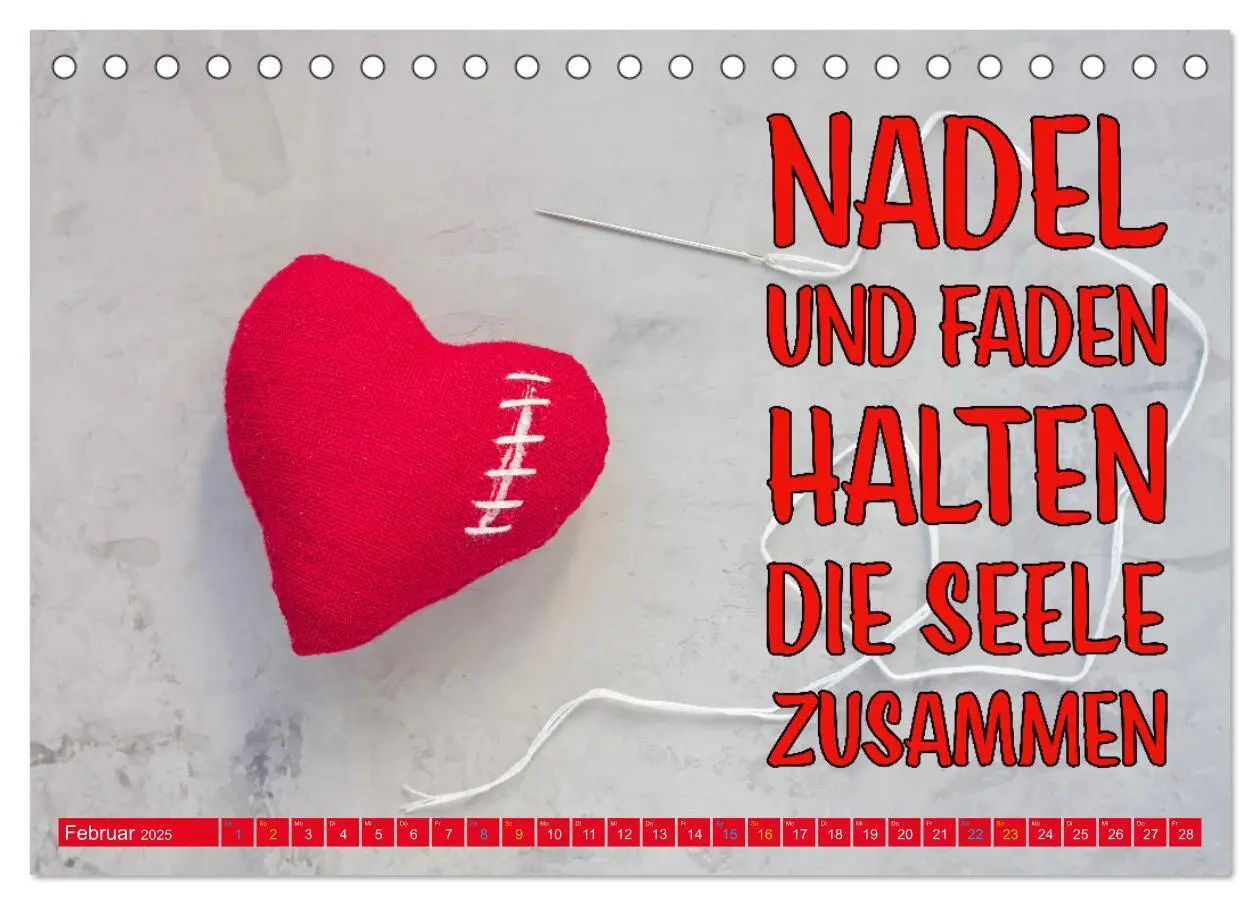 Bild: 9783457148693 | Nadel und Faden - Nähen mit coolen Sprüchen (Tischkalender 2025 DIN...