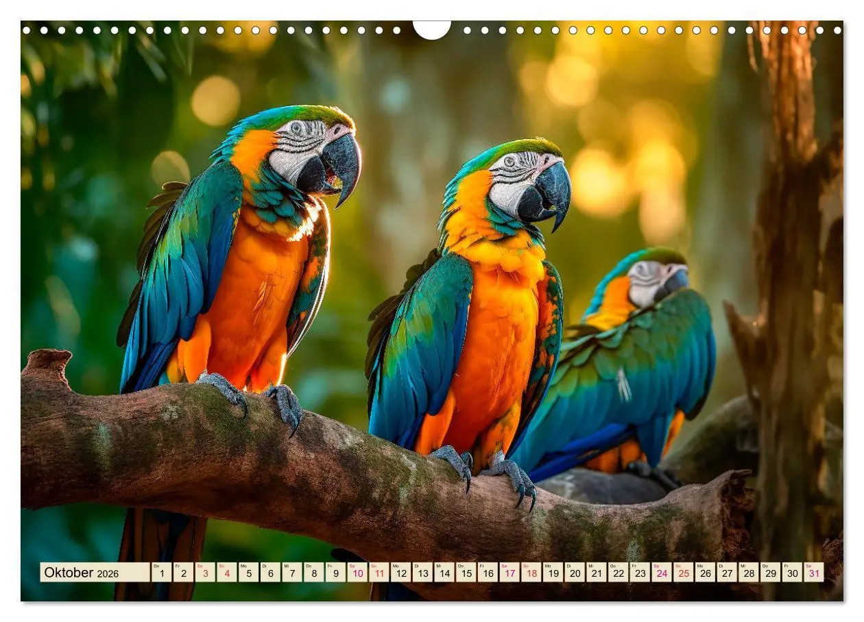 Bild: 9783457528693 | Papageien - Ara (Wandkalender 2026 DIN A3 quer), CALVENDO...