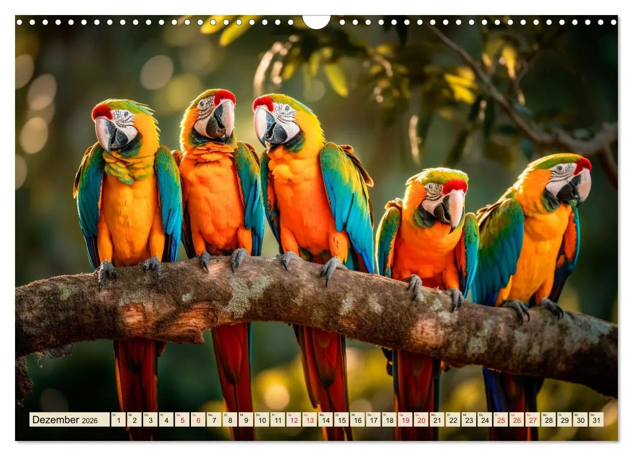 Bild: 9783457528693 | Papageien - Ara (Wandkalender 2026 DIN A3 quer), CALVENDO...