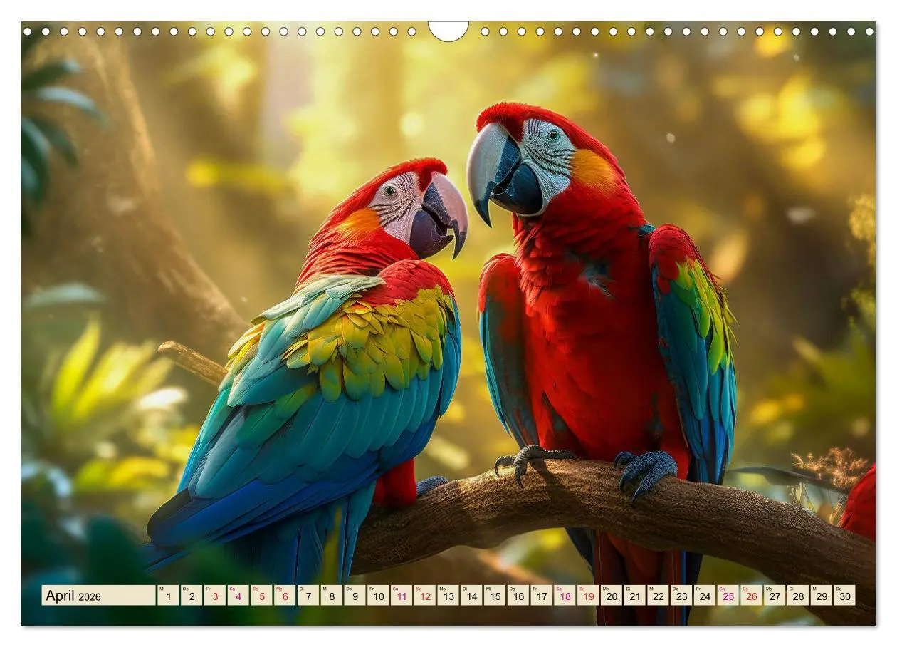 Bild: 9783457528693 | Papageien - Ara (Wandkalender 2026 DIN A3 quer), CALVENDO...