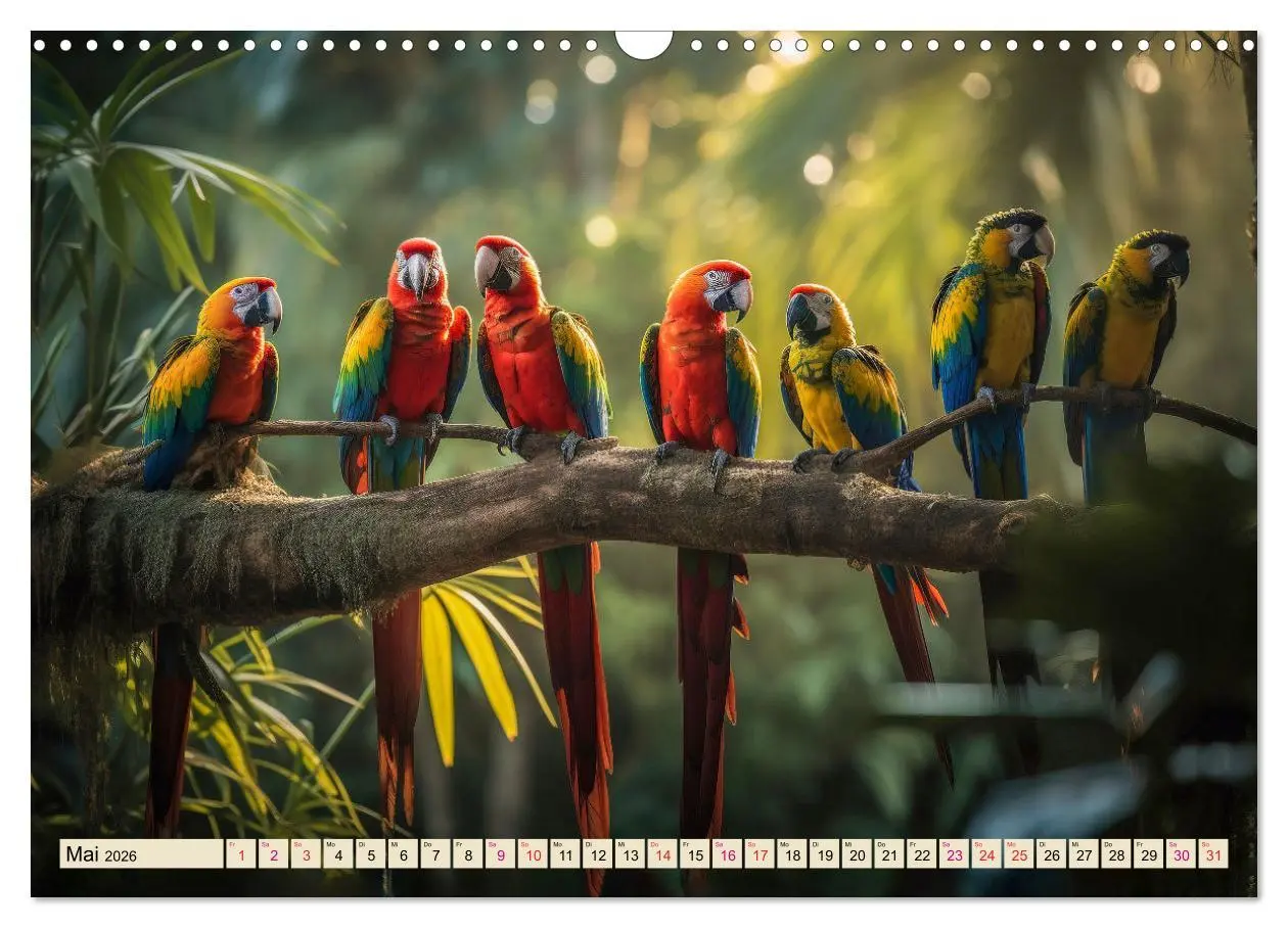 Bild: 9783457528693 | Papageien - Ara (Wandkalender 2026 DIN A3 quer), CALVENDO...