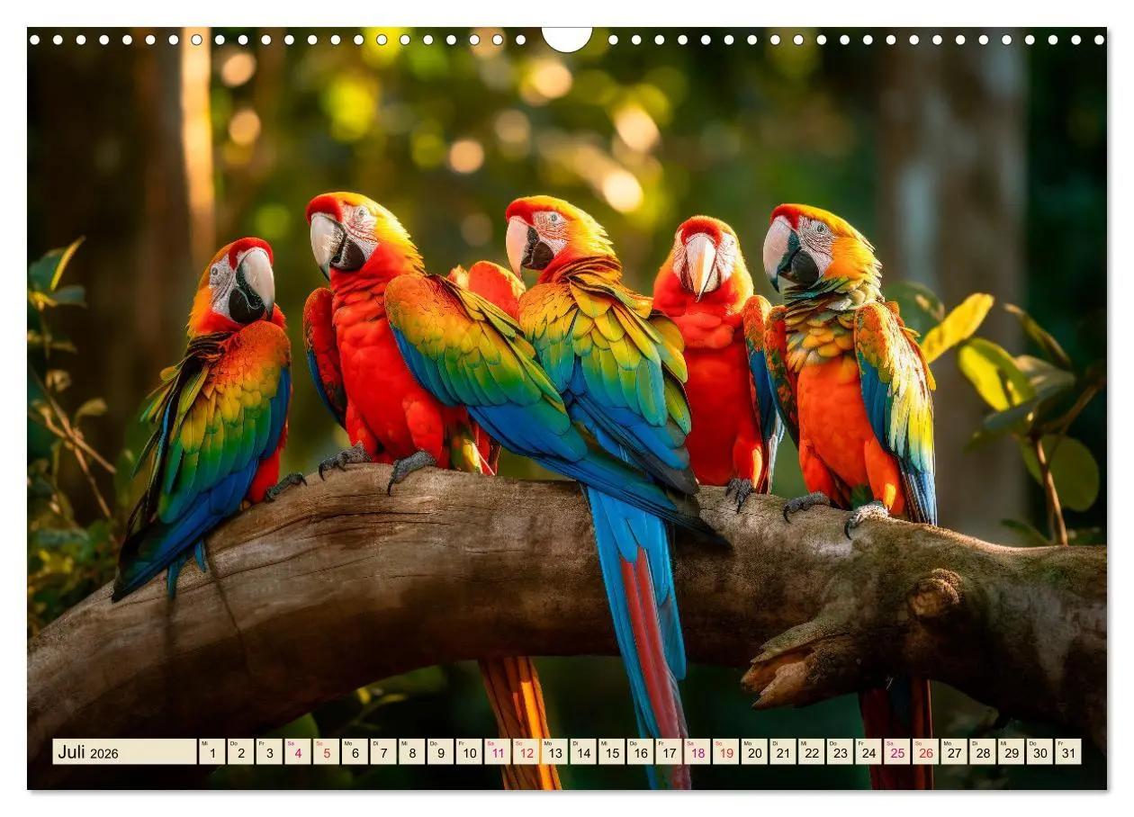 Bild: 9783457528693 | Papageien - Ara (Wandkalender 2026 DIN A3 quer), CALVENDO...