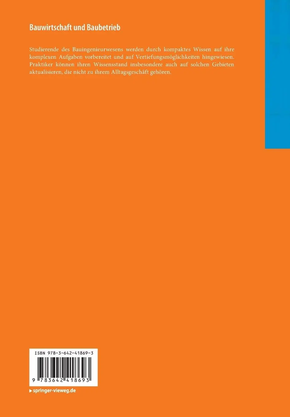 Rückseite: 9783642418693 | Bauwirtschaft und Baubetrieb | Konrad Zilch (u. a.) | Taschenbuch