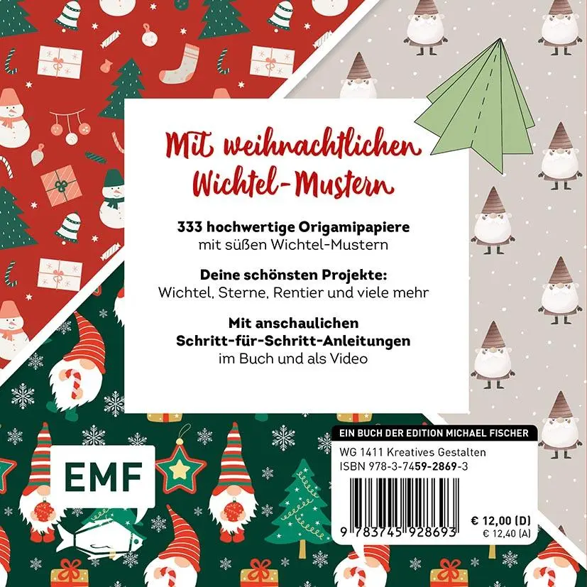 Rückseite: 9783745928693 | 333 Origami - Wichtel-Weihnachten | Taschenbuch | 692 S. | Deutsch