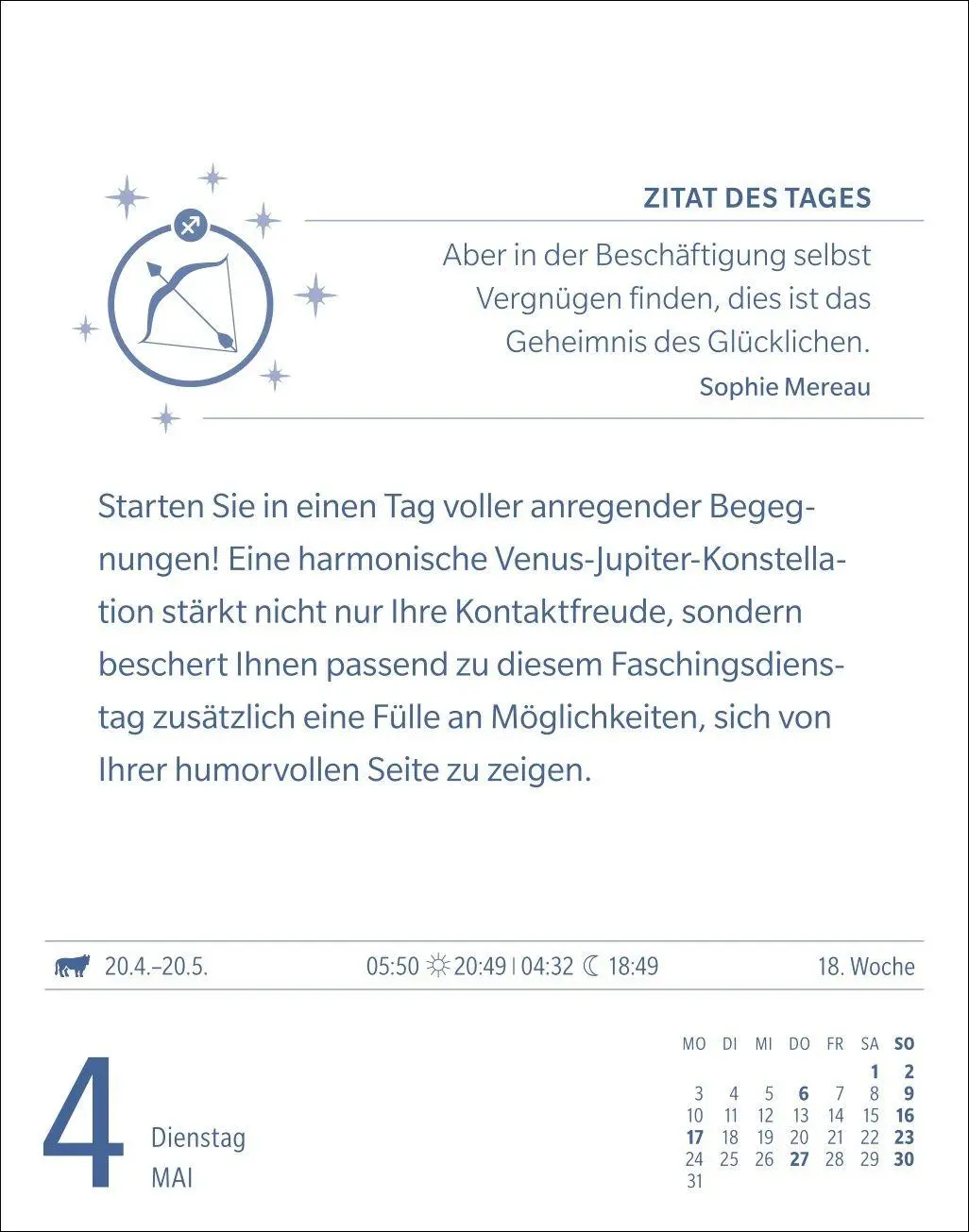 Bild: 9783840038693 | Schütze Sternzeichenkalender 2027 - Tagesabreißkalender - Ihr...