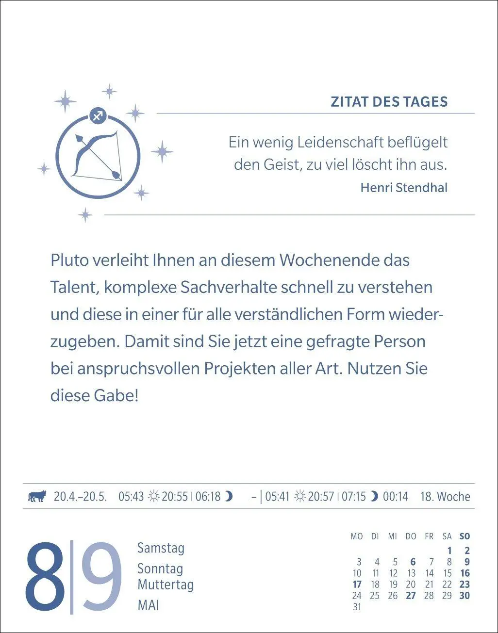 Bild: 9783840038693 | Schütze Sternzeichenkalender 2027 - Tagesabreißkalender - Ihr...