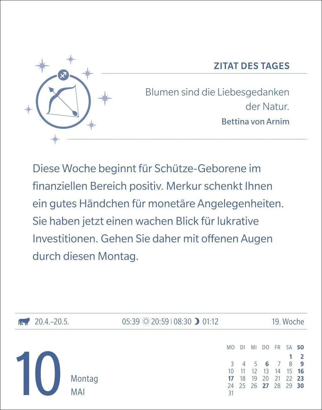 Bild: 9783840038693 | Schütze Sternzeichenkalender 2027 - Tagesabreißkalender - Ihr...