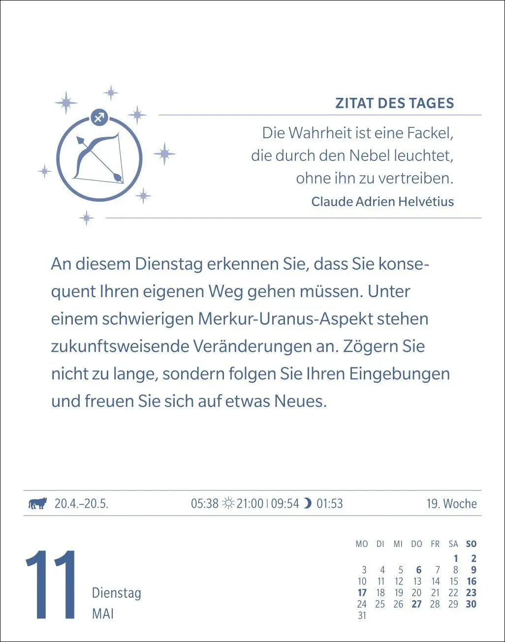 Bild: 9783840038693 | Schütze Sternzeichenkalender 2027 - Tagesabreißkalender - Ihr...