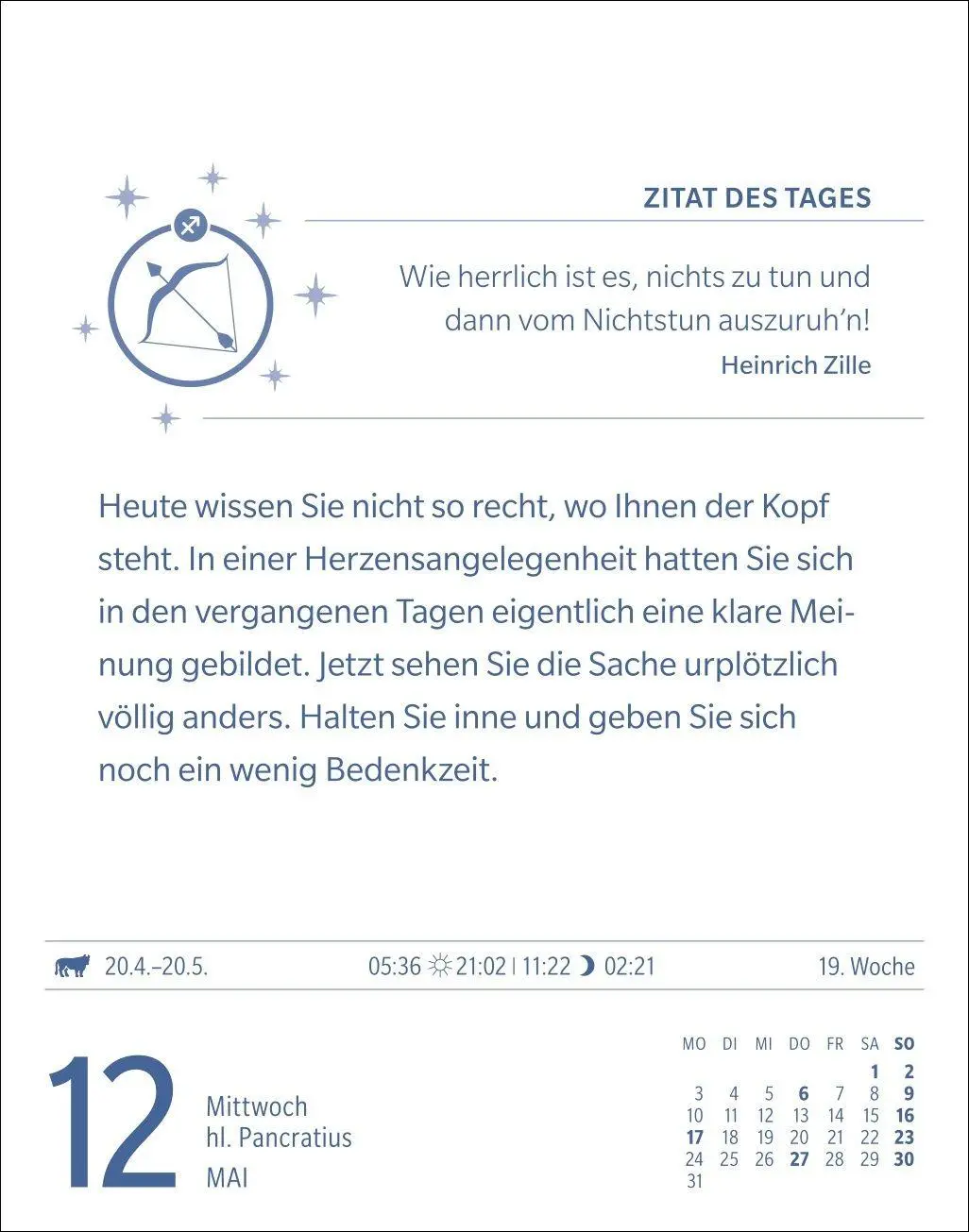 Bild: 9783840038693 | Schütze Sternzeichenkalender 2027 - Tagesabreißkalender - Ihr...