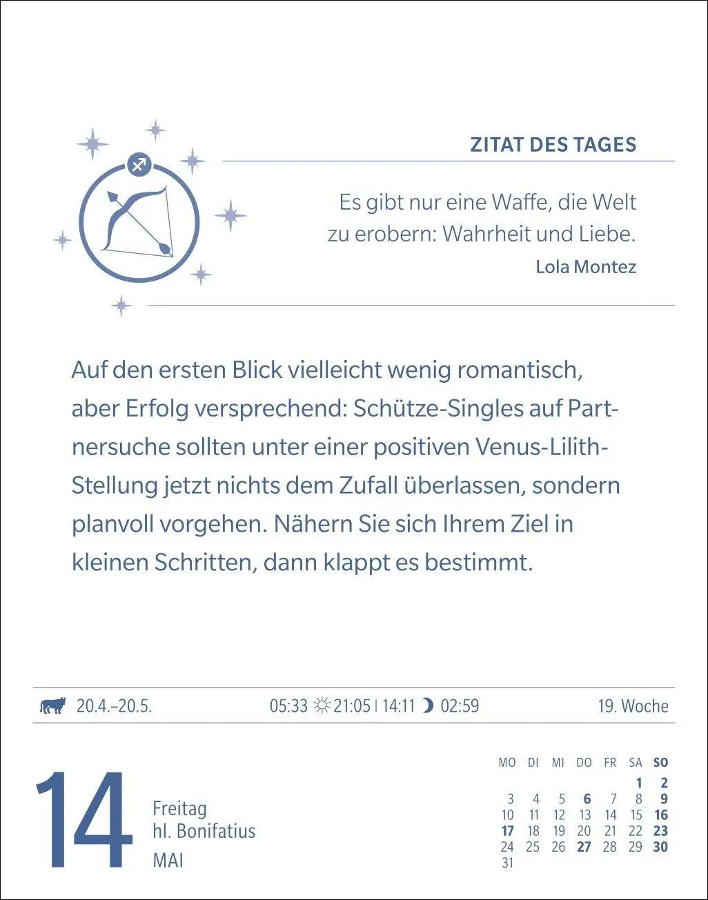 Bild: 9783840038693 | Schütze Sternzeichenkalender 2027 - Tagesabreißkalender - Ihr...