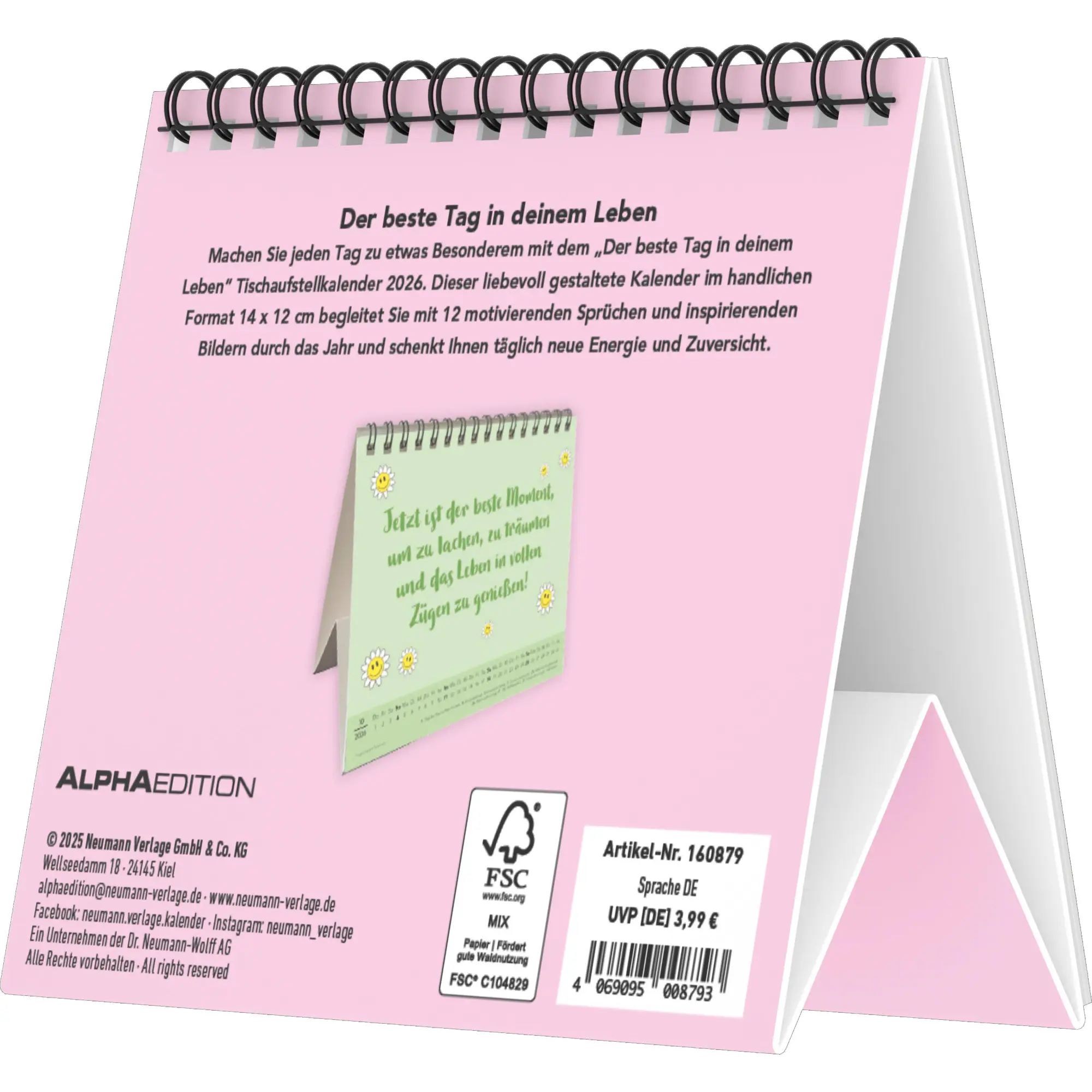 Rückseite: 4069095008793 | Der beste Tag in deinem Leben - Tischaufstellkalender im Format 14...
