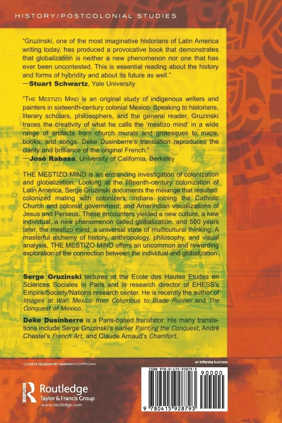 Rückseite: 9780415928793 | The Mestizo Mind | Serge Gruzinski | Taschenbuch | Englisch | 2002