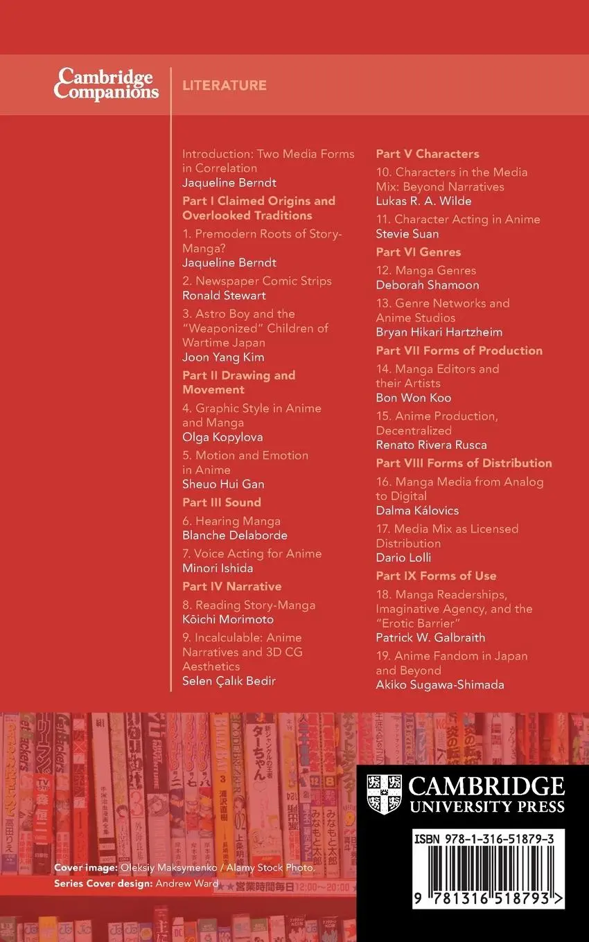 Rückseite: 9781316518793 | The Cambridge Companion to Manga and Anime | Jaqueline Berndt | Buch