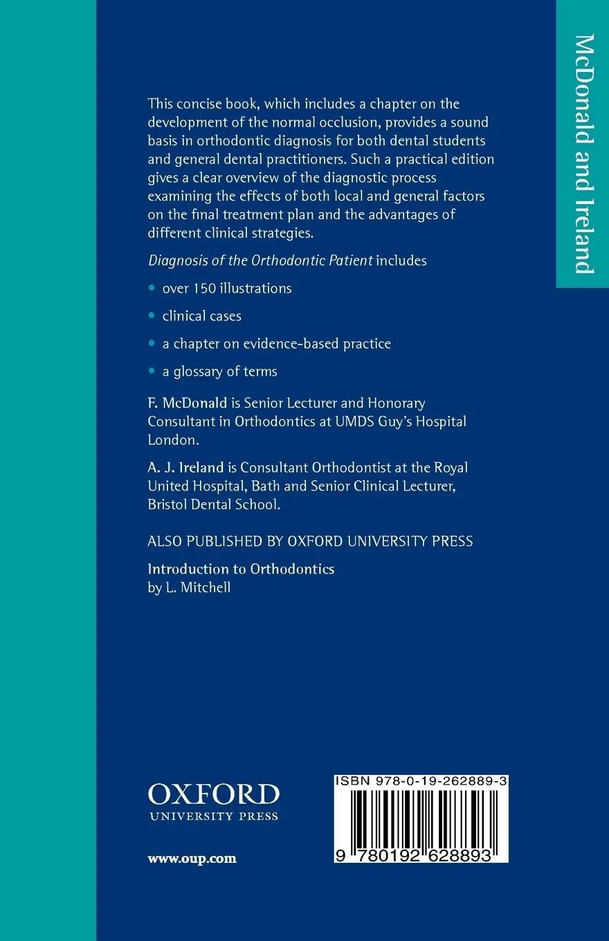 Rückseite: 9780192628893 | Diagnosis of the Orthodontic Patient | Fraser McDonald (u. a.) | Buch