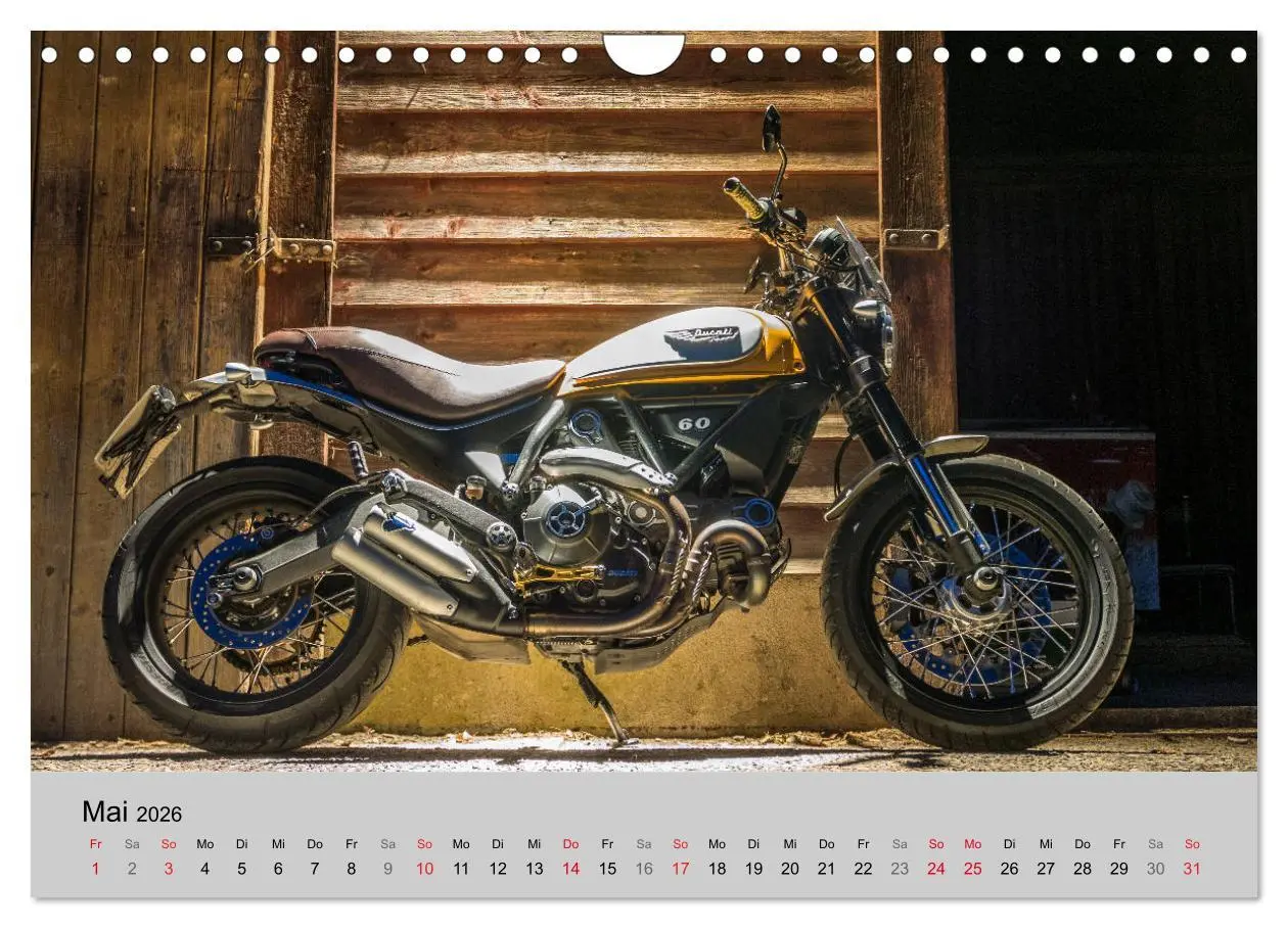 Bild: 9783457748893 | Scrambler Motorräder mit Stil (Wandkalender 2026 DIN A4 quer),...