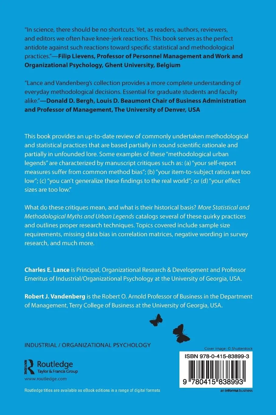Rückseite: 9780415838993 | More Statistical and Methodological Myths and Urban Legends | Buch