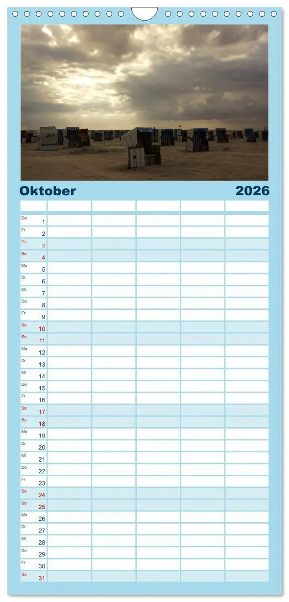 Bild: 9783516518993 | Familienplaner 2026 - St. Peter Ording 2026 mit 5 Spalten...