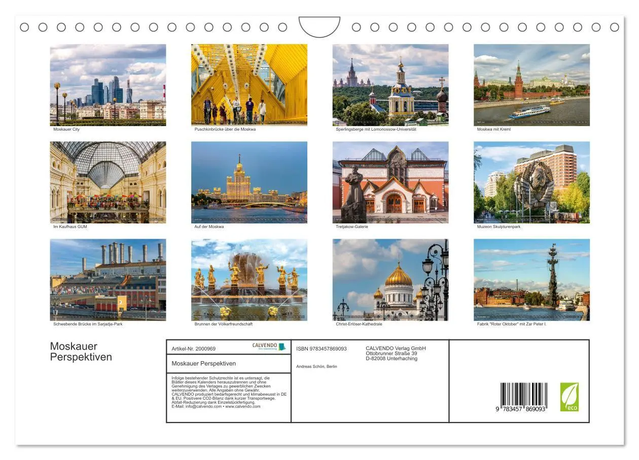 Bild: 9783457869093 | Moskauer Perspektiven (Wandkalender 2026 DIN A4 quer), CALVENDO...