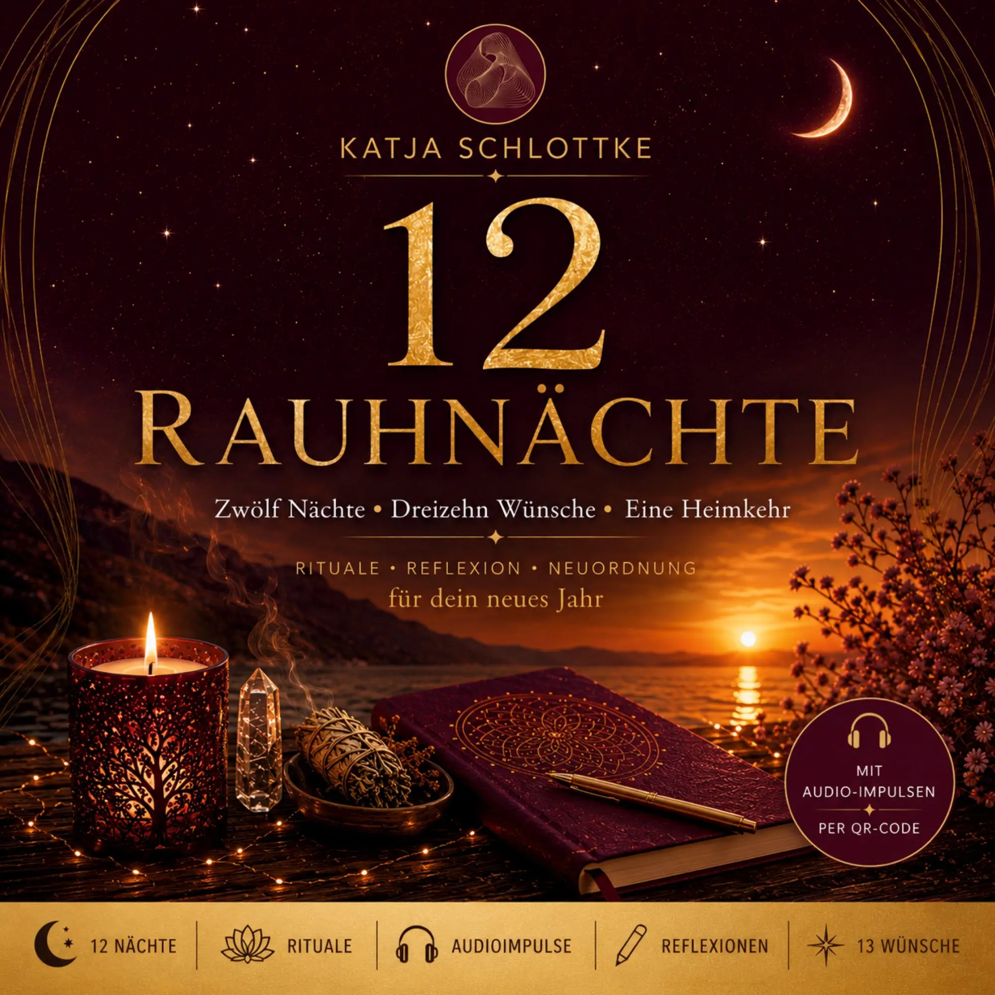 Cover: 9783696769093 | 12 Rauhnächte | Rituale · Reflexion · Neuordnung | Katja Schlottke