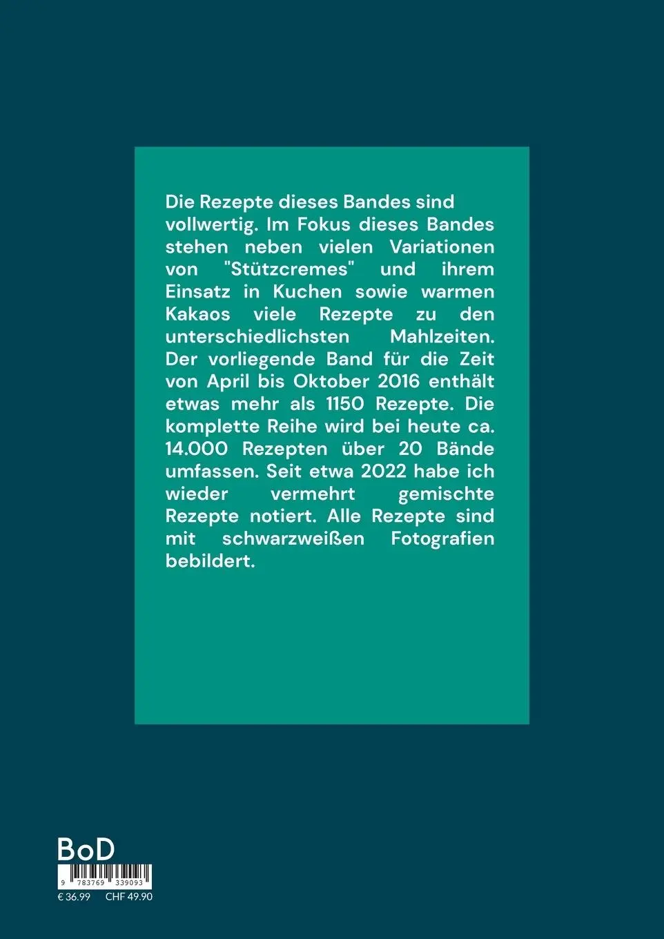 Rückseite: 9783769339093 | Meine Rezeptebibliothek 12 | April bis Oktober 2016 | Wilkesmann