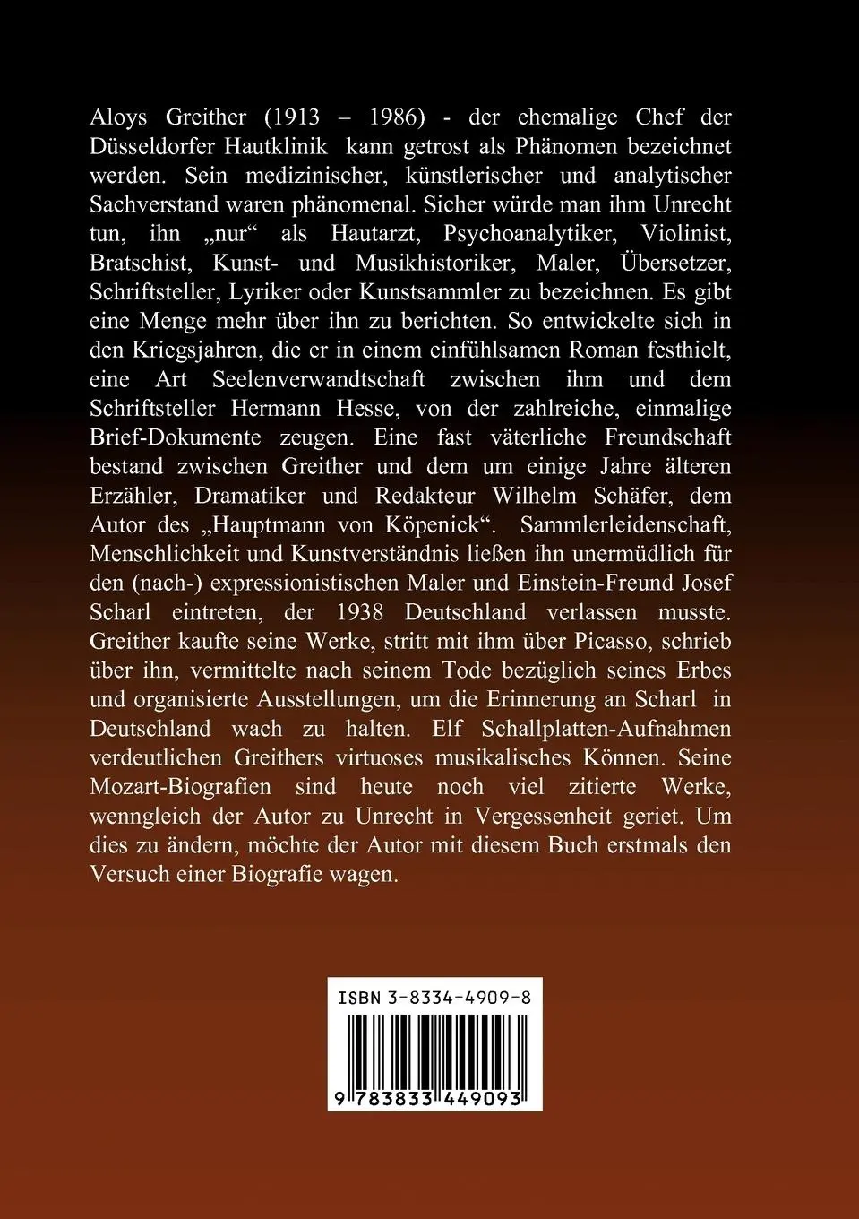 Rückseite: 9783833449093 | Aloys Greither | Hautarzt zwischen Mozart, Hesse, Dix und Scharl