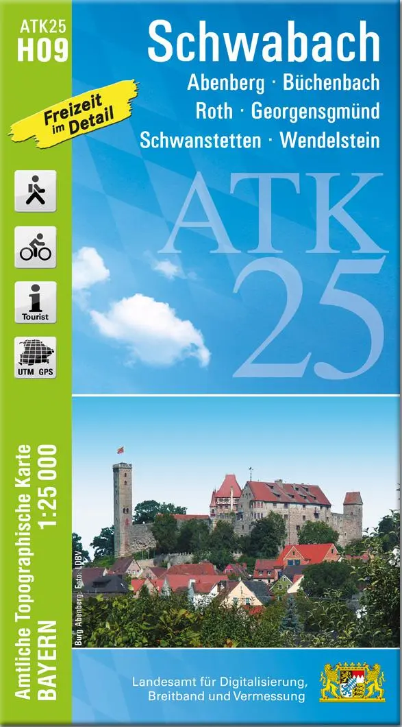 Cover: 9783899339093 | Schwabach 1 : 25 000 | Digitalisierung | (Land-)Karte | Deutsch | 2023