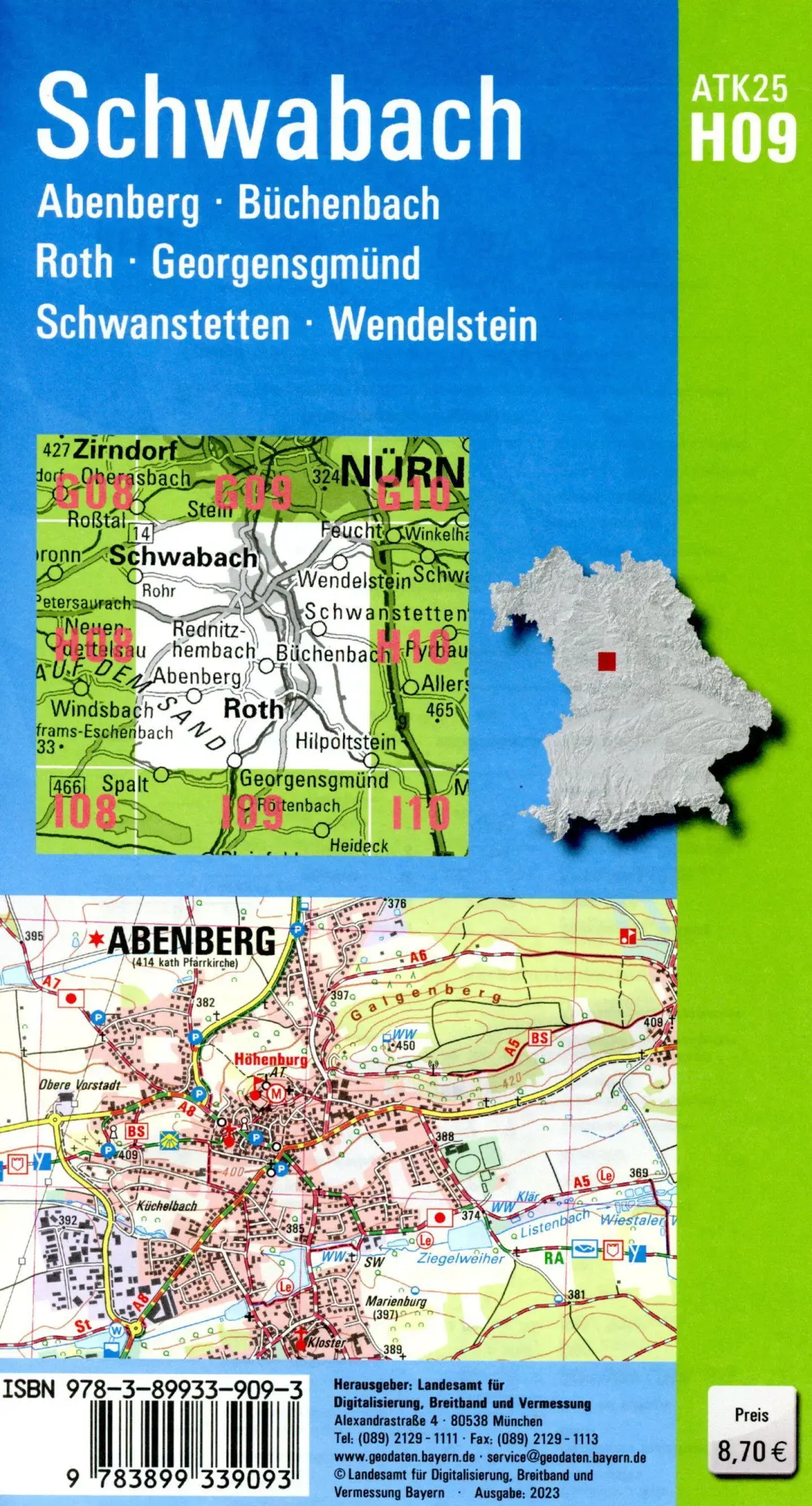 Bild: 9783899339093 | Schwabach 1 : 25 000 | Digitalisierung | (Land-)Karte | Deutsch | 2023