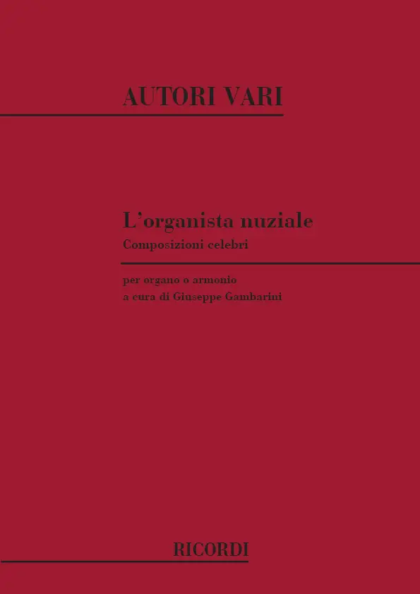 Cover: 9790041329093 | L'Organista Nuziale | Partitur | Ricordi | EAN 9790041329093