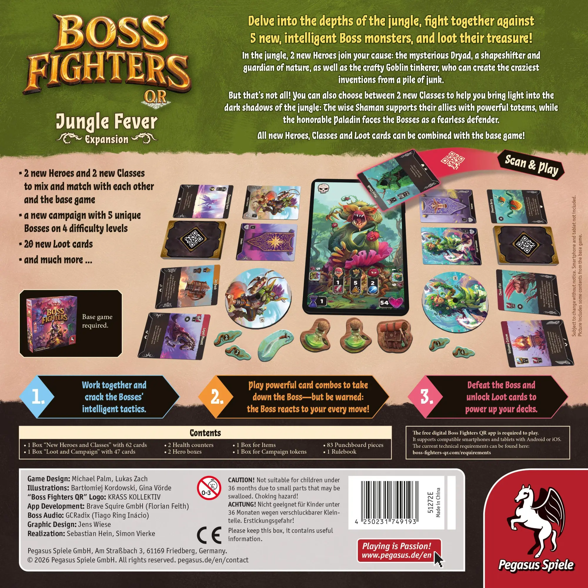Bild: 4250231749193 | Boss Fighters QR: Jungle Fever [Expansion] (English Edition) | Spiel