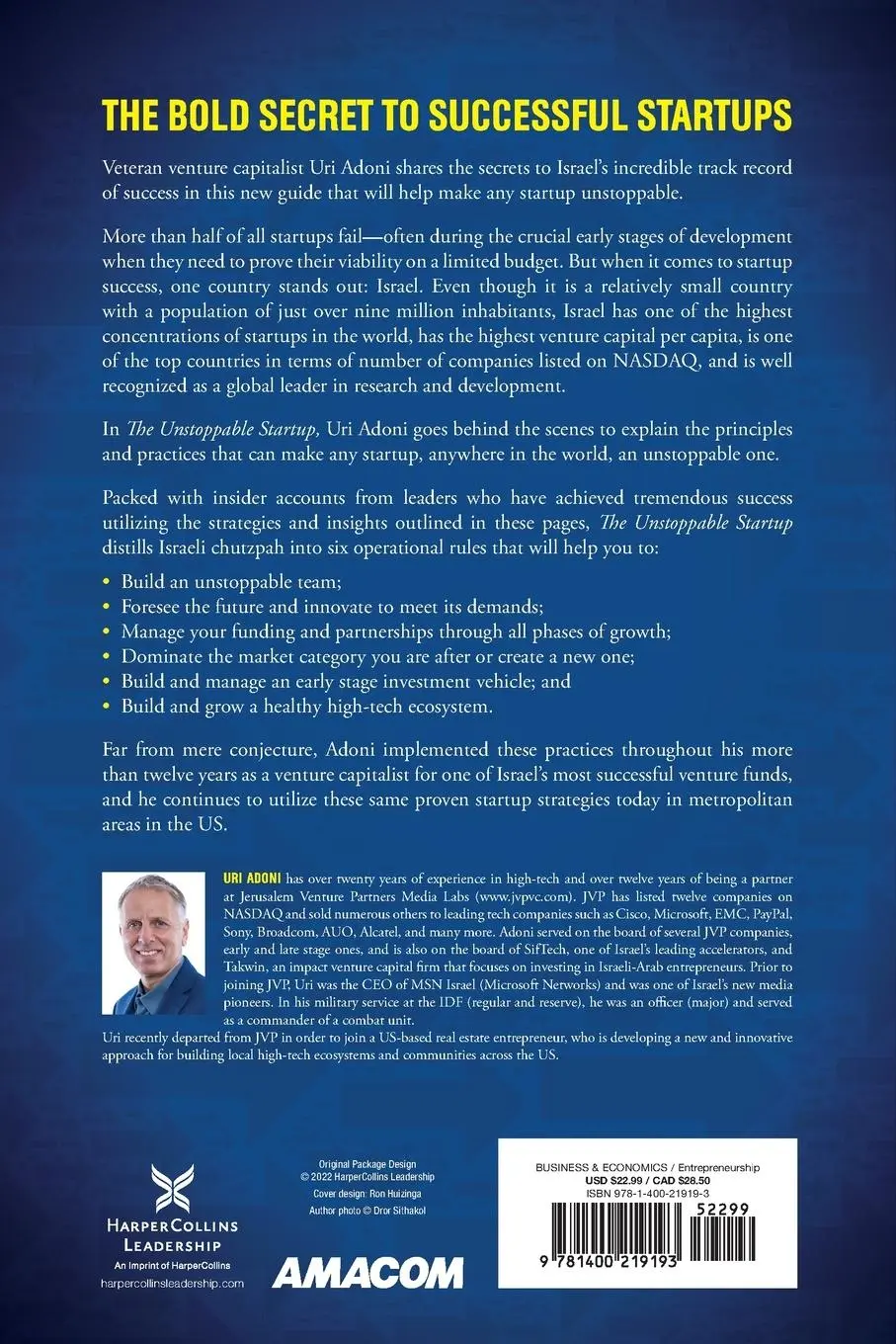 Rückseite: 9781400219193 | The Unstoppable Startup | Mastering Israel's Secret Rules of Chutzpah