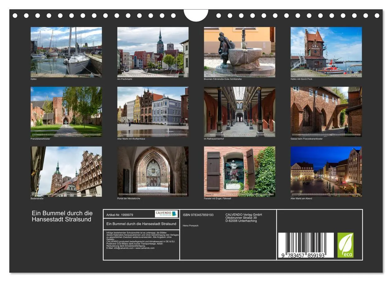 Bild: 9783457859193 | Ein Bummel durch die Hansestadt Stralsund (Wandkalender 2026 DIN A4...
