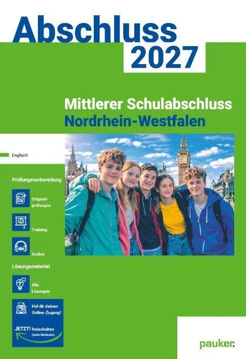 pauker. Prüfungsvorbereitung Englisch - Mittlerer Schulabschluss (MSA) NRW 2027 - Neuware