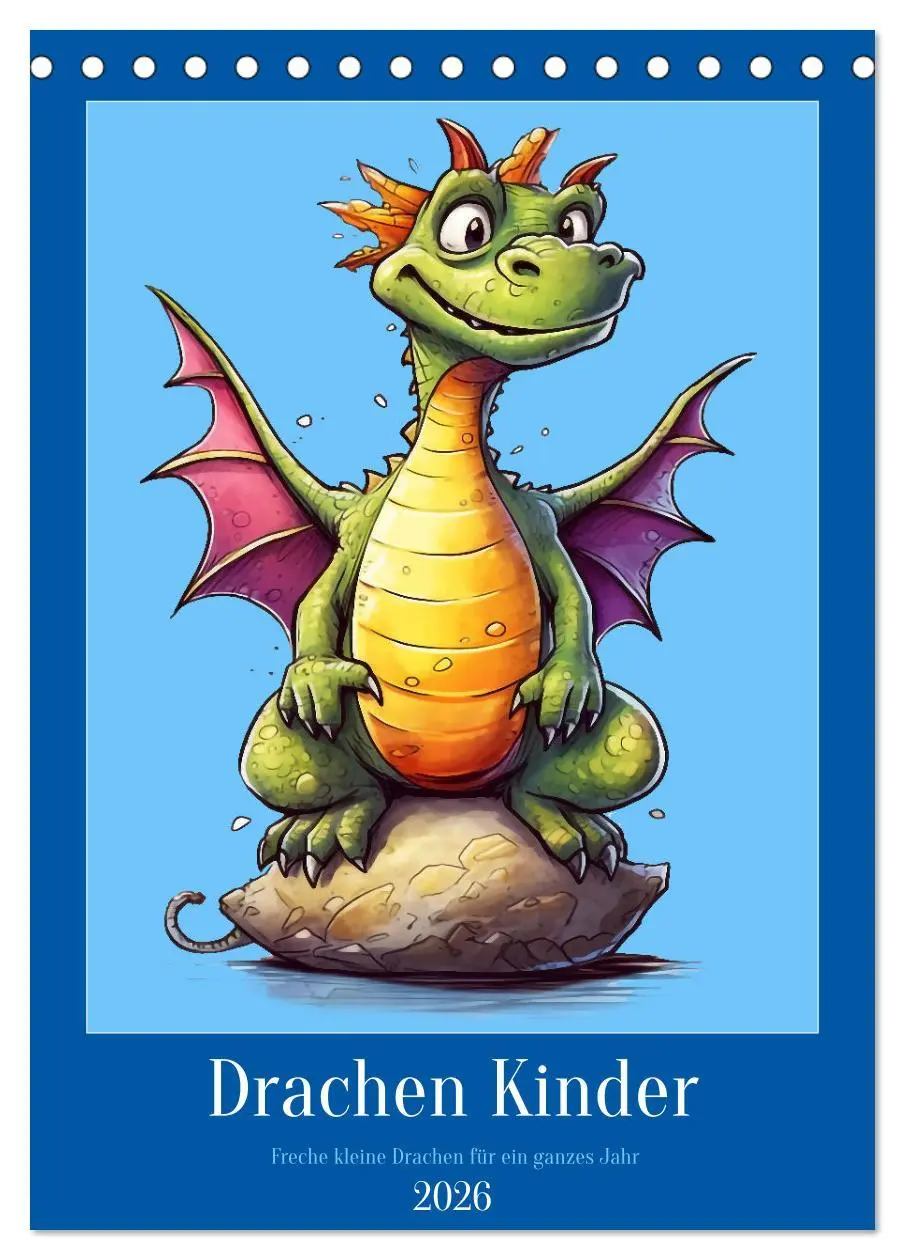 Cover: 9783516319293 | Drachen Kinder (Tischkalender 2026 DIN A5 hoch), CALVENDO...