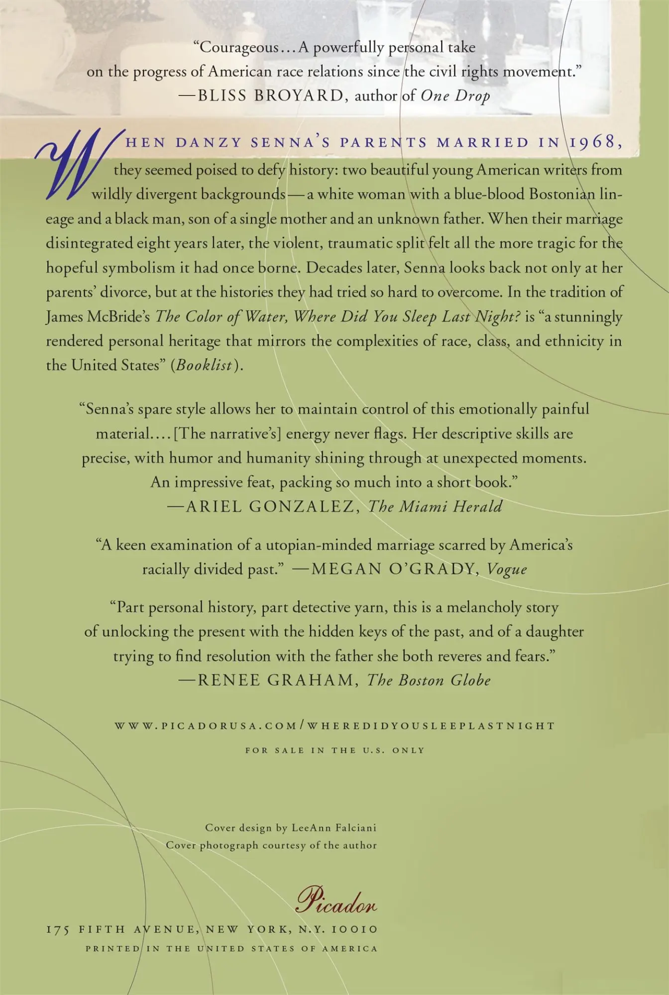 Rückseite: 9780312429393 | Where Did You Sleep Last Night? | A Personal History | Danzy Senna