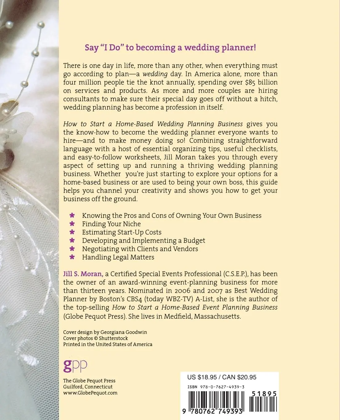 Rückseite: 9780762749393 | How to Start a Home-based Wedding Planning Business | Jill S. Moran