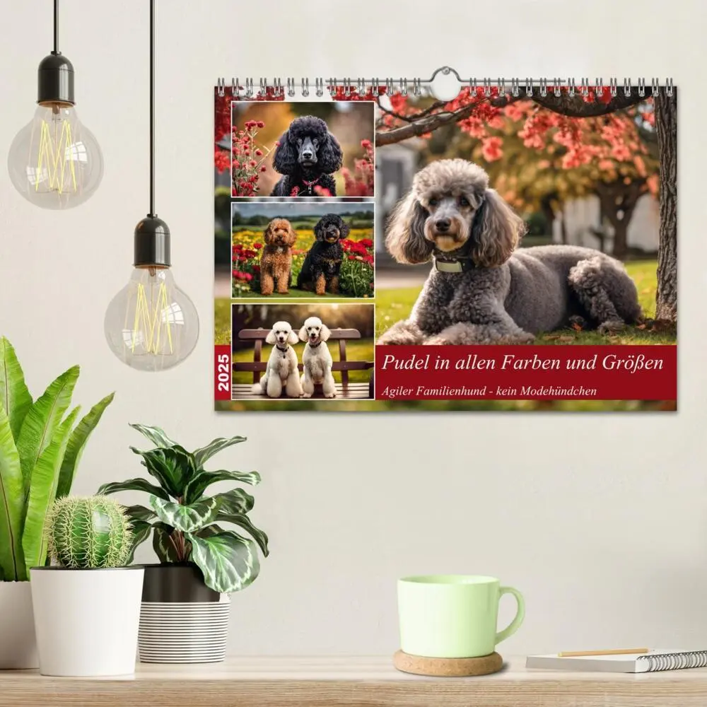 Bild: 9783435819393 | Pudel in allen Farben und Größen (Wandkalender 2025 DIN A4 quer),...