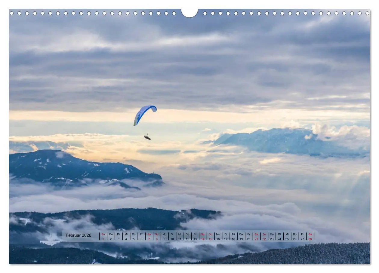 Bild: 9783457839393 | Paragliding - lautloses Schweben (Wandkalender 2026 DIN A3 quer),...