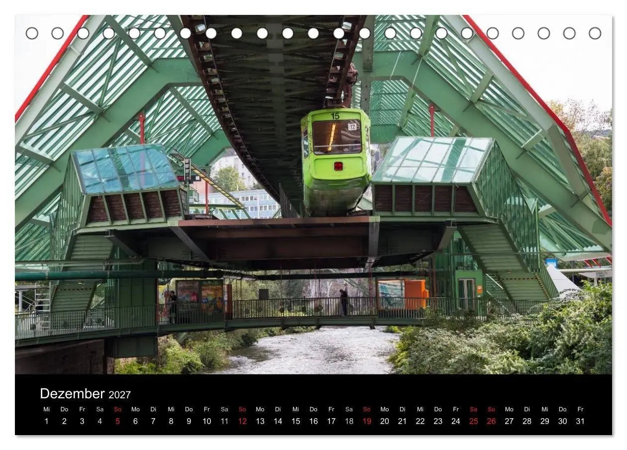 Bild: 9783569949393 | Die Wuppertaler Schwebebahn (Tischkalender 2027 DIN A5 quer),...