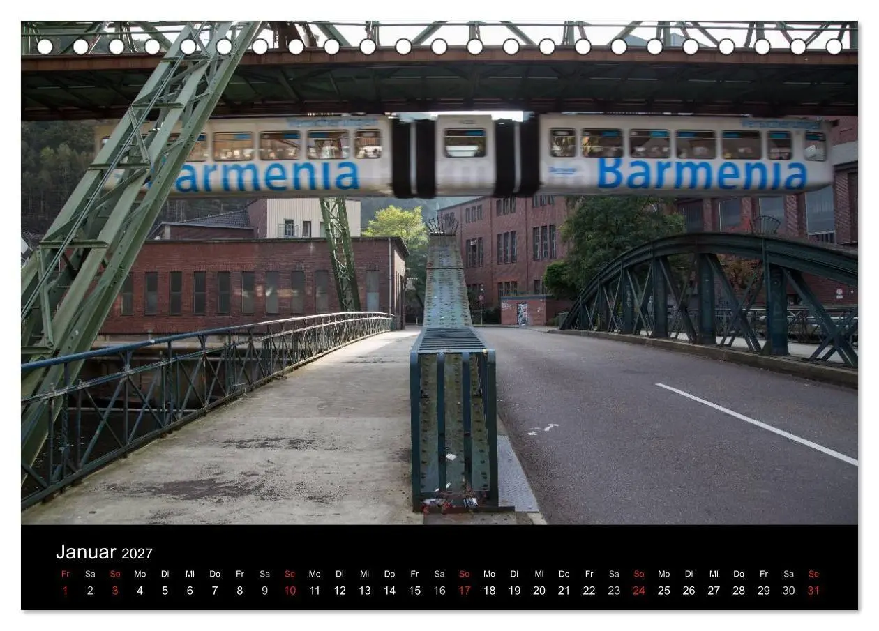 Bild: 9783569949393 | Die Wuppertaler Schwebebahn (Tischkalender 2027 DIN A5 quer),...