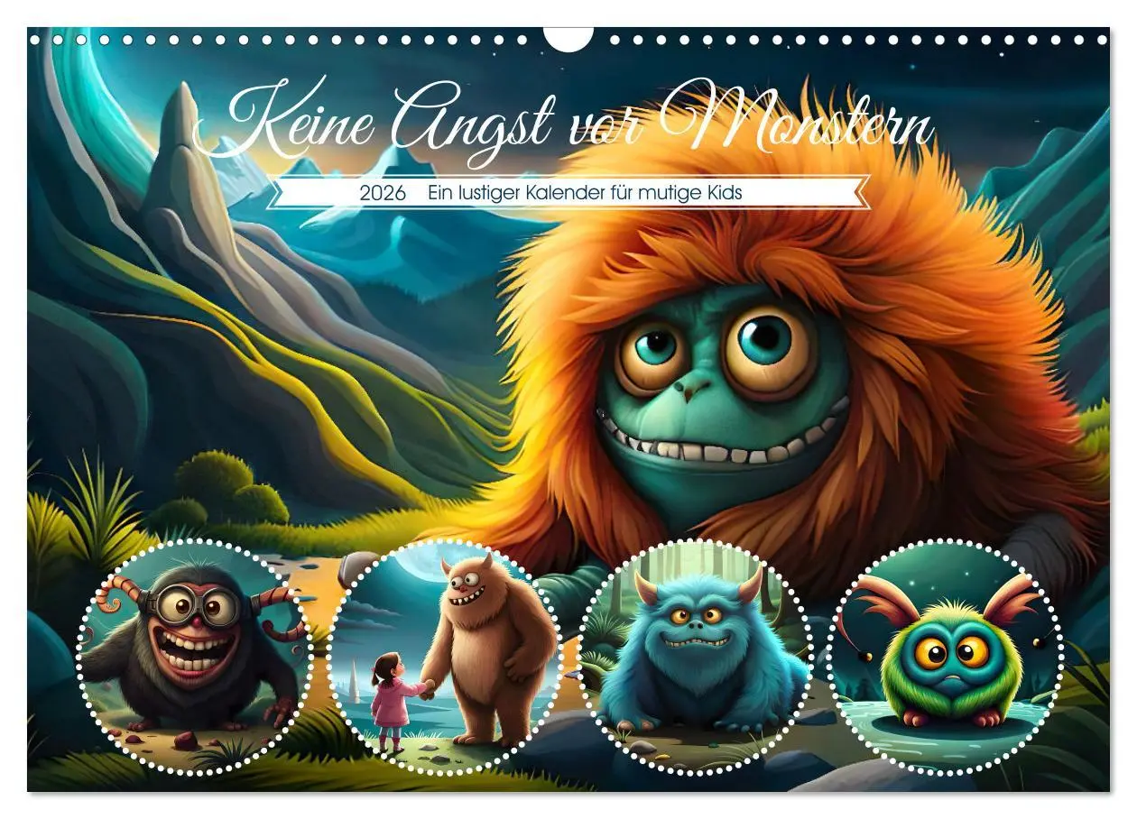 Cover: 9783457519493 | Keine Angst vor Monstern (Wandkalender 2026 DIN A3 quer), CALVENDO...