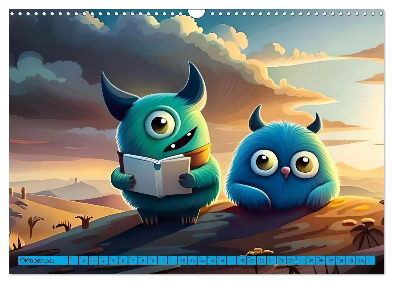 Bild: 9783457519493 | Keine Angst vor Monstern (Wandkalender 2026 DIN A3 quer), CALVENDO...