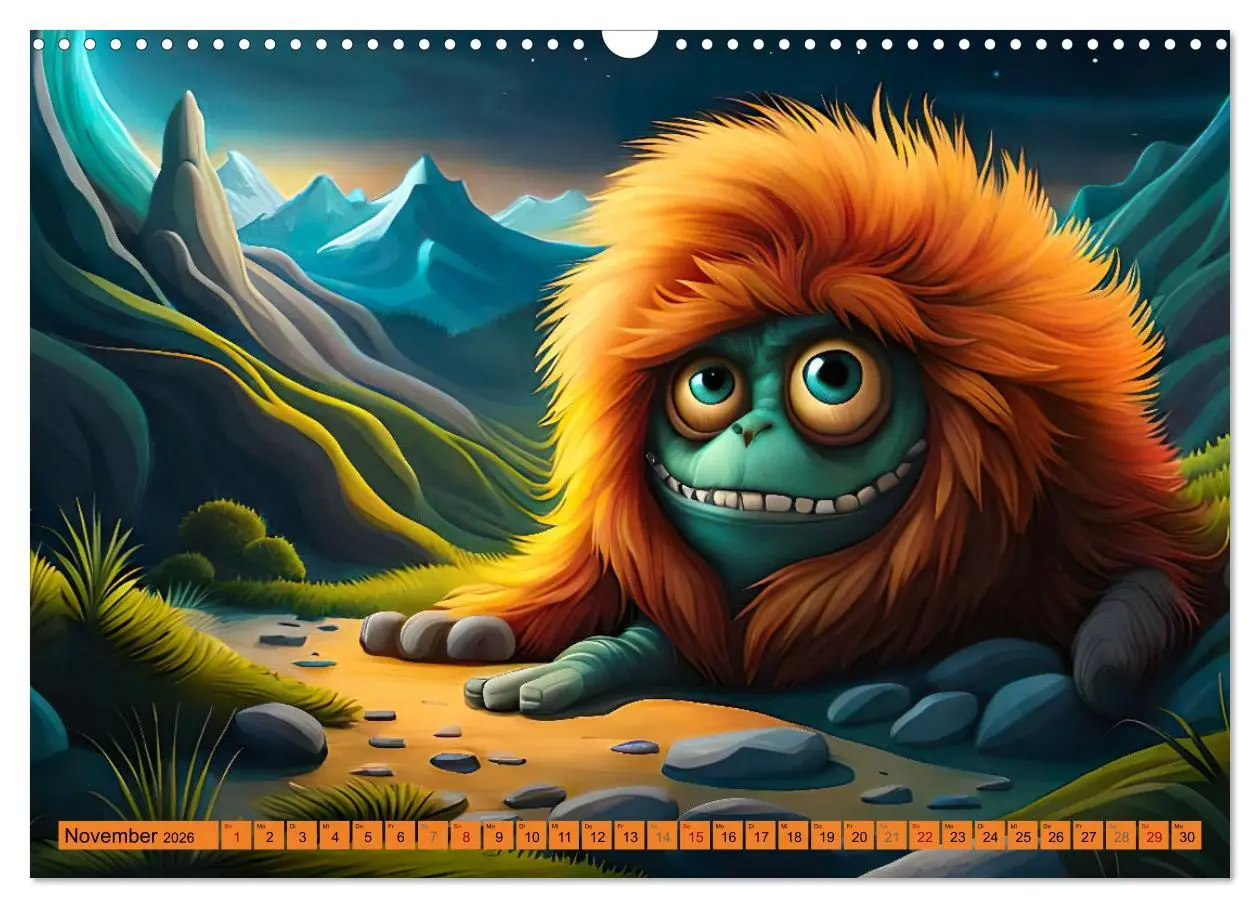Bild: 9783457519493 | Keine Angst vor Monstern (Wandkalender 2026 DIN A3 quer), CALVENDO...