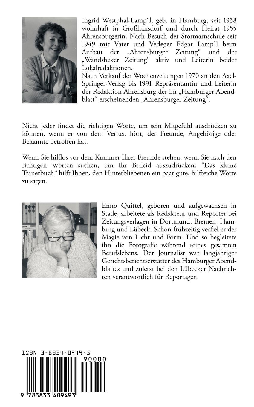 Rückseite: 9783833409493 | Das kleine Trauerbuch | Ingrid Westphal-Lampl | Taschenbuch | 72 S.