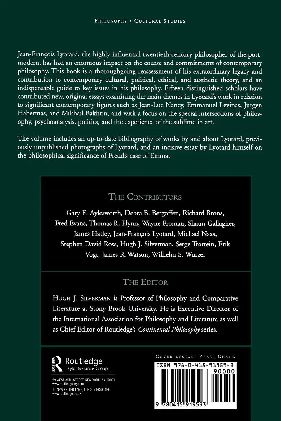 Rückseite: 9780415919593 | Lyotard | Philosophy, Politics and the Sublime | Hugh J. Silverman