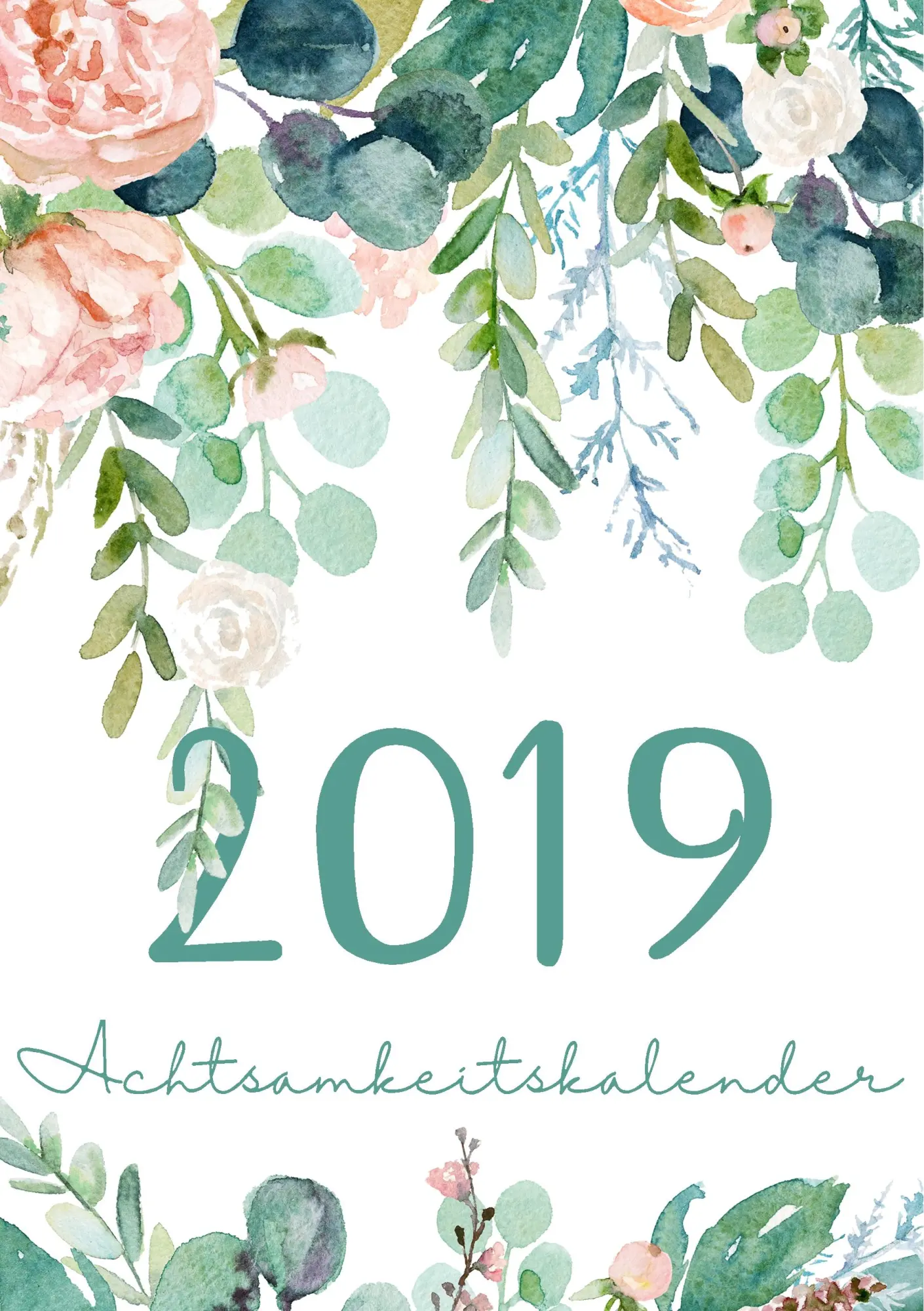 Cover: 9783748119593 | Mein Achtsamkeit Kalender 2019 - Terminplaner, Monatskalender und...