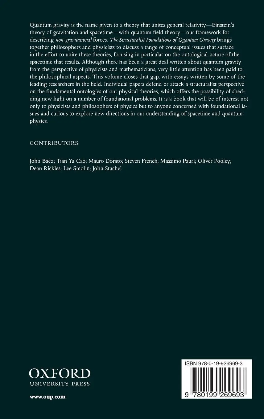 Rückseite: 9780199269693 | The Structural Foundations of Quantum Gravity | Dean Rickles (u. a.)