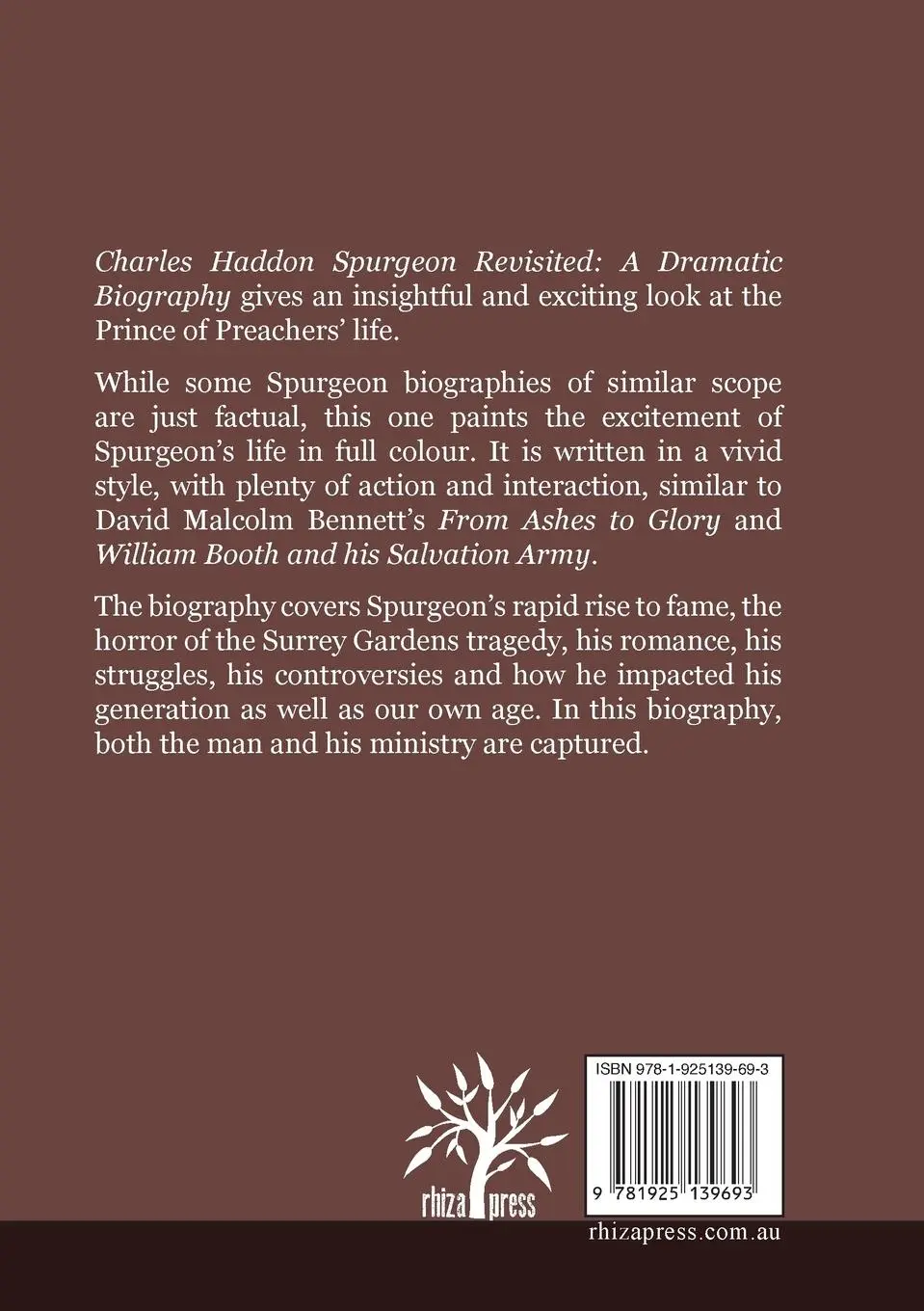 Rückseite: 9781925139693 | Charles Haddon Spurgeon Revisited | David Malcolm Bennett | Buch