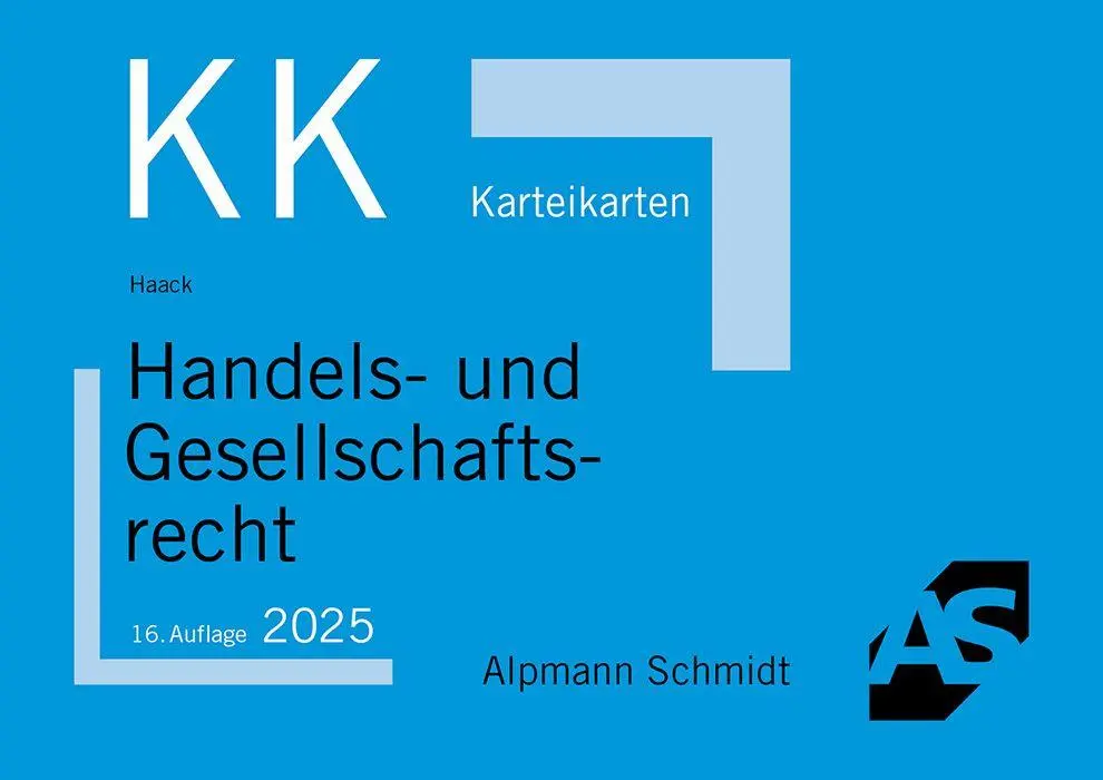 Cover: 9783867529693 | Karteikarten Handels- und Gesellschaftsrecht | Claudia Haack | Box