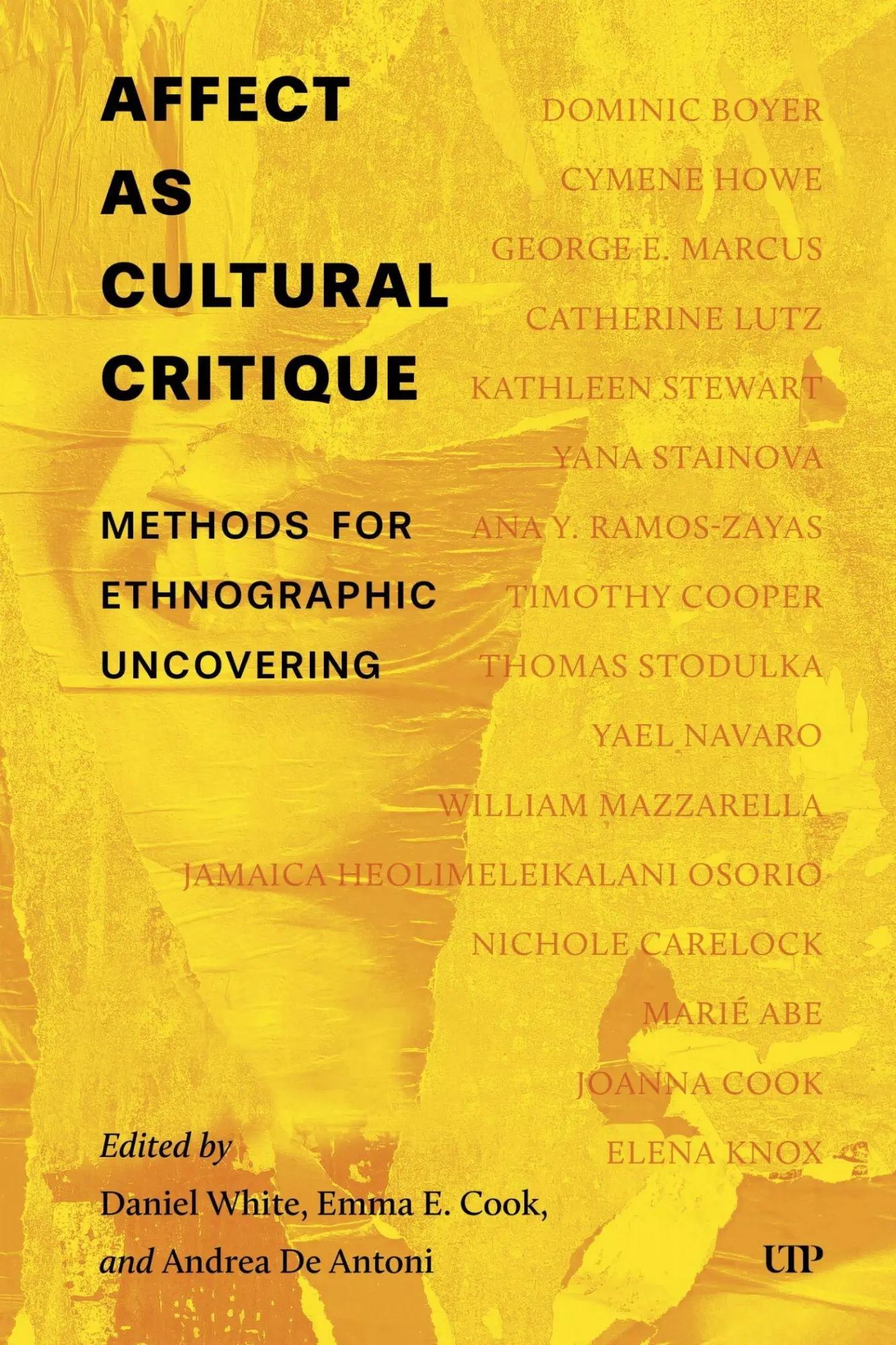 Cover: 9781487559793 | Affect As Cultural Critique | Methods for Ethnographic Uncovering